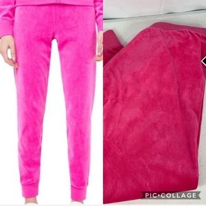 Juicy Couture Black Label Pink Velour Jogger Pants
